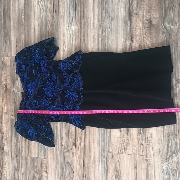 Vintage Scott McClintock Petite Velvet glitter formal dress - Picture 10 of 10